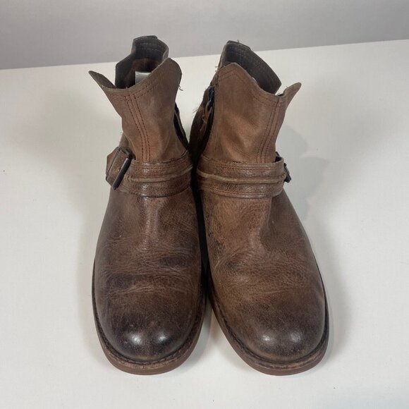 Timberland Womens Whittemore Chelsea Ankle Leather Boots 8.5 Brown Buckle A12JL - Picture 2 of 10